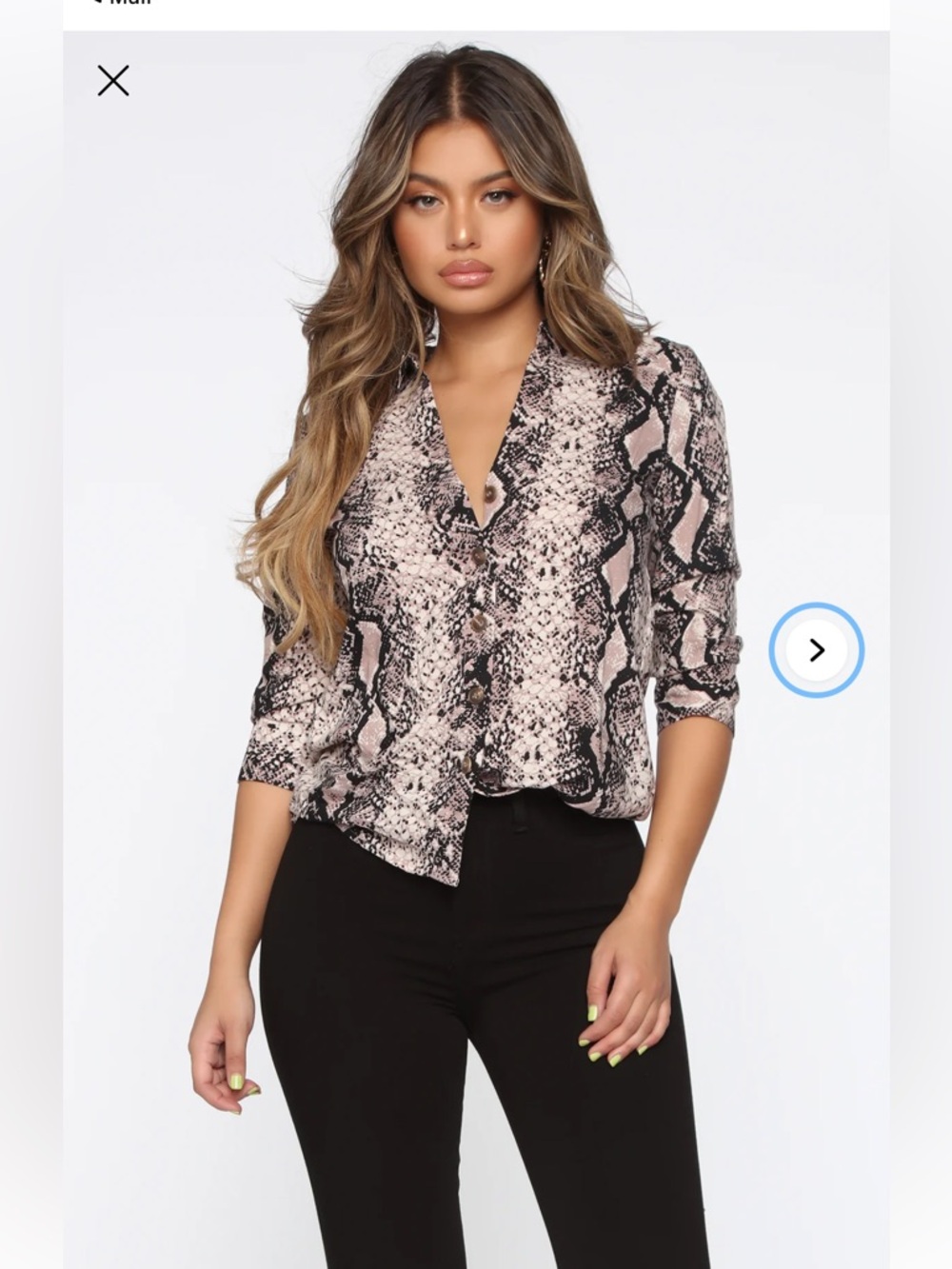 Fashion Nova Hiss At Me Shirt - Blush/combo